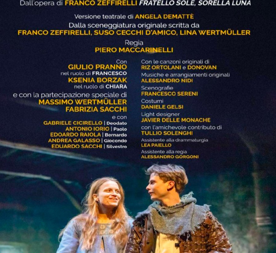 Spettacolo Teatrale 'Fratello Sole, Sorella Luna'